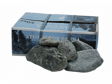Талькохлорит обвалованный камни для бани (70-150 мм), 20 кг