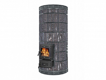 КДМ Печь банная с обращённым пламенем "Обращёнка КДМ" в амфиболите (35 м³)