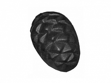 Кедровая шишка Ø68*98 мм чугунный камень для банной печи, 1,44 кг